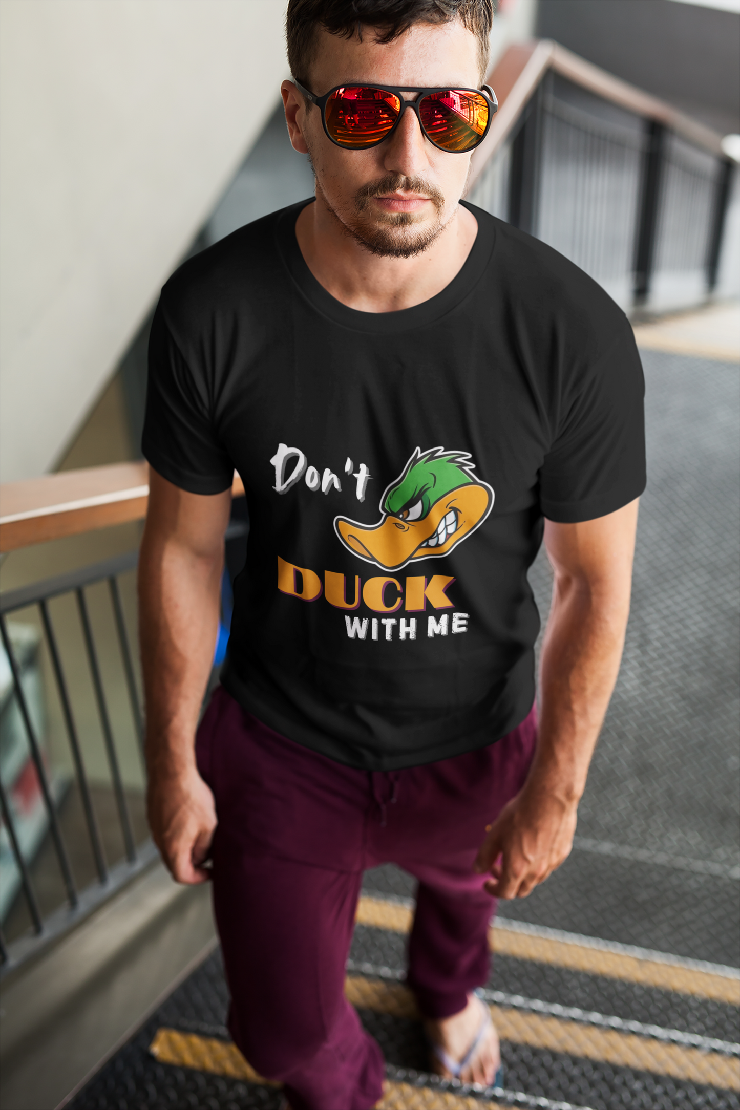 Don't Duck With Me - Fearless, bold, and unapologetic, make a statement - Men DTF Printed T-Shirt